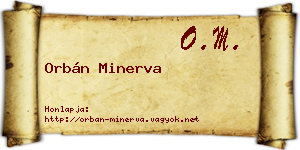 Orbán Minerva névjegykártya
